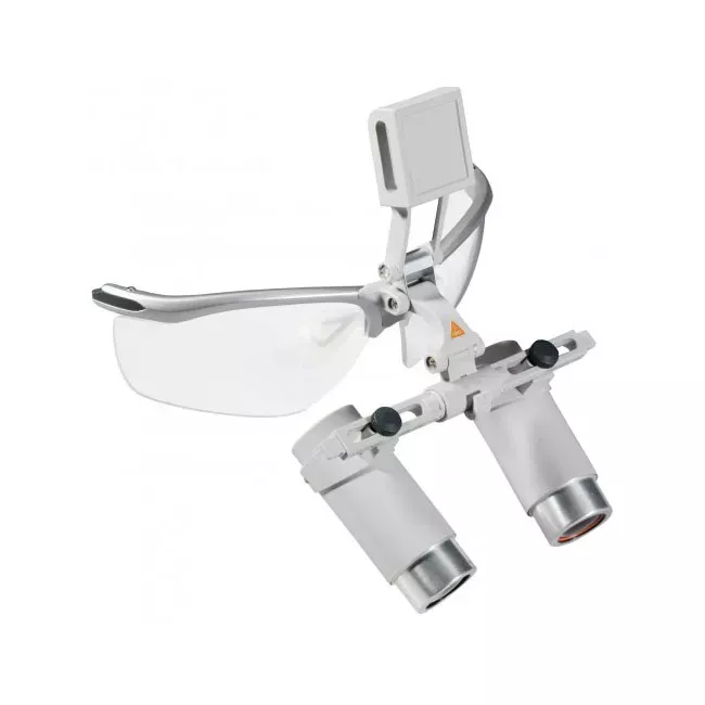 Лупа бинокулярная HEINE HRP 3,5х-420 с креплением i-View для шлема Professional L с защитным щитком, арт. C-000.32.710