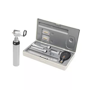 Отоскоп ветеринарный HEINE G100 2,5 В XHL; офтальмоскоп HEINE BETA 200 2.5 XHL; рукоятка батареечная BETA; воронки; транспортировочный кейс, арт. G-148.10.118