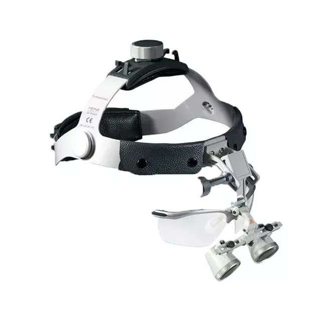 Лупа бинокулярная на шлеме с защитным щитком HEINE HR 2,5х-420, арт. C-000.32.366