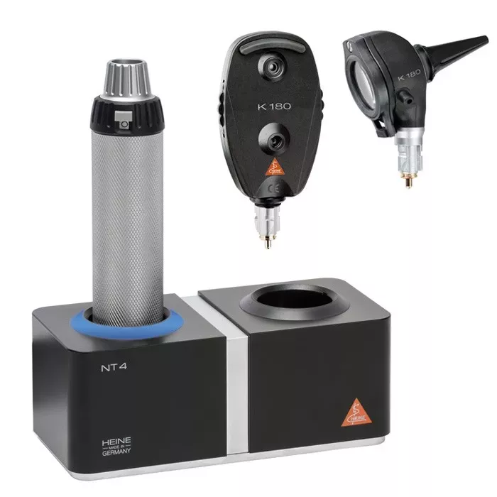 Отоскоп HEINE K 180 3.5 XHL F.O.; офтальмоскоп HEINE K 180 3.5 XHL; рукоятка BETA  4 NT; воронки, арт. A-279.23.420