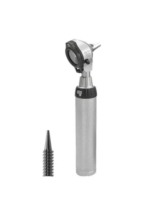 Отоскоп HEINE BETA 200 2.5 XHL F.O. (голова); рукоятка BETA 2,5 В батареечная; одноразовые воронки, арт. B-011.10.118