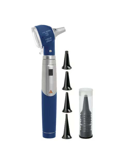 Отоскоп HEINE Mini 3000 LED F.O. (голова); рукоятка Mini 3000 батареечная; воронки, арт. D-008.70.120