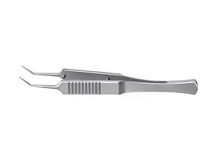 Пинцет для завязывания нитей по Макферсону изогнутый платформа 4 мм F-6421