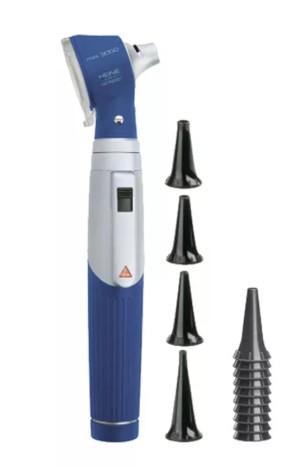 Отоскоп HEINE Mini 3000 (голова); рукоятка Mini 3000 батареечная; воронки; кейс, арт. D-851.20.021