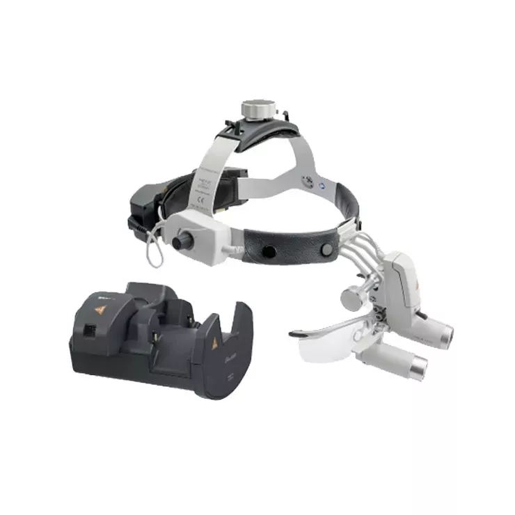 Осветитель налобный HEINE ML4 LED; лупа бинокулярная HRP 3.5x-420 с щитком S-Guard; шлем Professional L; 2 заряжаемых блока mPack UNPLUGGED; трансформатор EN 50 UNPLUGGED, арт. J-008.31.447