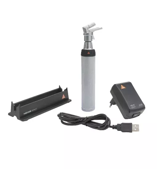 Держатель шпателя HEINE 3,5 В (голова); рукоятка BETA 4 USB; трансформатор, арт. B-016.27.388