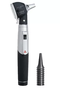 Отоскоп HEINE Mini 3000 F.O. (голова), рукоятка Mini 3000 батареечная; воронки, арт. D-001.70.110