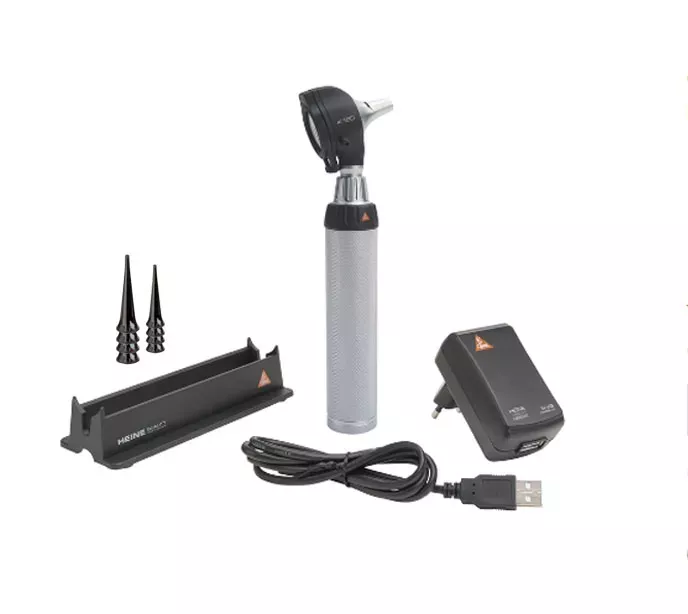 Отоскоп HEINE K 180 3.5 XHL F.O. (голова); рукоятка BETA 4 USB; воронки, арт. B-012.27.388
