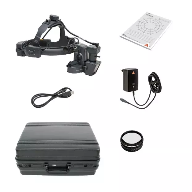 Набор HEINE непрямой офтальмоскоп OMEGA 500 LED; видеокамера DV1; блок mPack UNPLUGGED; трансформатор; принадлежности, арт. C-176.41.670