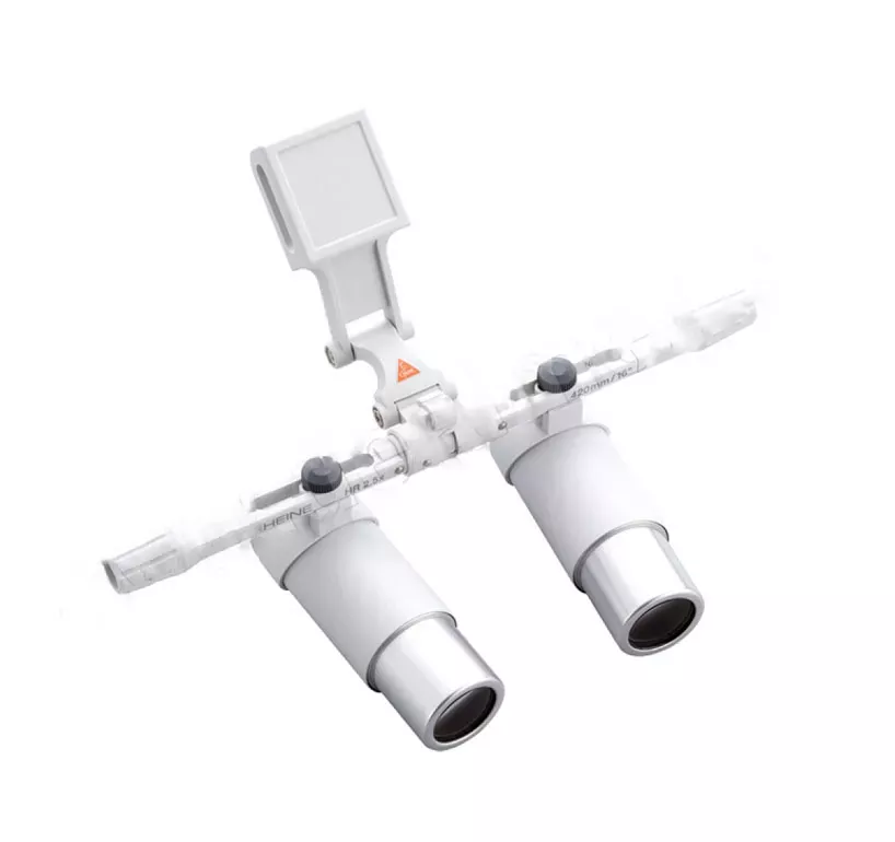 Лупа бинокулярная HEINE HRP 4х-340 с креплением i-View для оправы S-Frame, арт. C-000.32.721