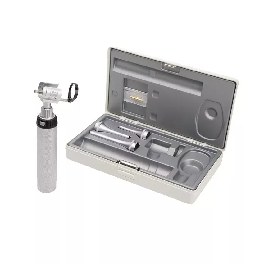 Отоскоп ветеринарный HEINE G100 2,5 В XHL; рукоятка батареечная BETA; воронки; транспортировочный кейс, арт. G-112.10.118