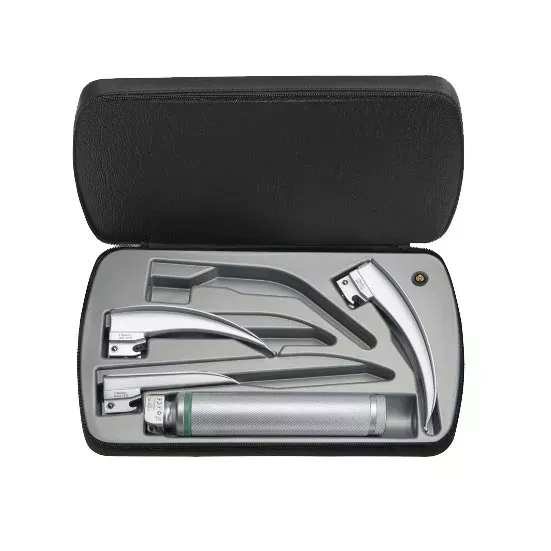 HEINE ларингоскоп 2,5 В XHL: клинки, рукоятка Standard F.O. и транспортировочный кейс