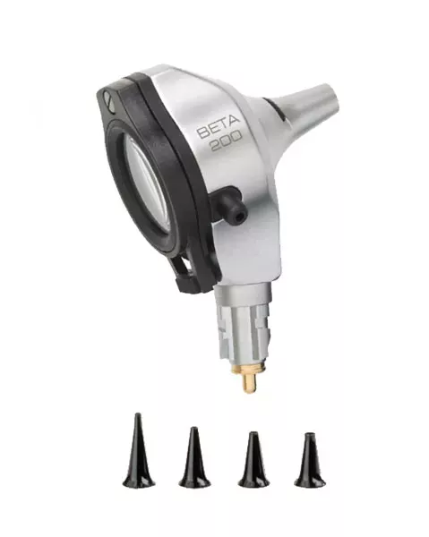 Отоскоп HEINE BETA 200 3.5 LED F.O. (голова) с ушными воронками, арт. B-008.11.501