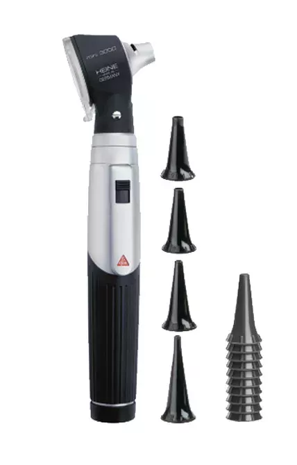 Отоскоп HEINE Mini 3000 (голова); рукоятка Mini 3000 батареечная; воронки, арт. D-001.70.220
