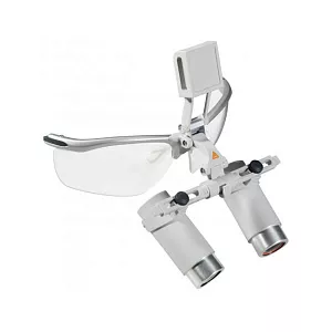 Лупа бинокулярная HEINE HRP 4х-340 с креплением i-View для шлема Professional L с защитным щитком, арт. C-000.32.711