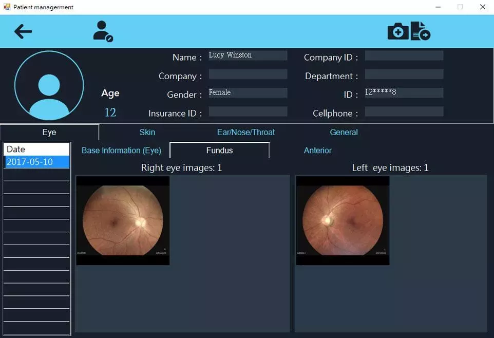 Программный модуль SA1/SD1 для работы с базой пациентов и обработки снимков 