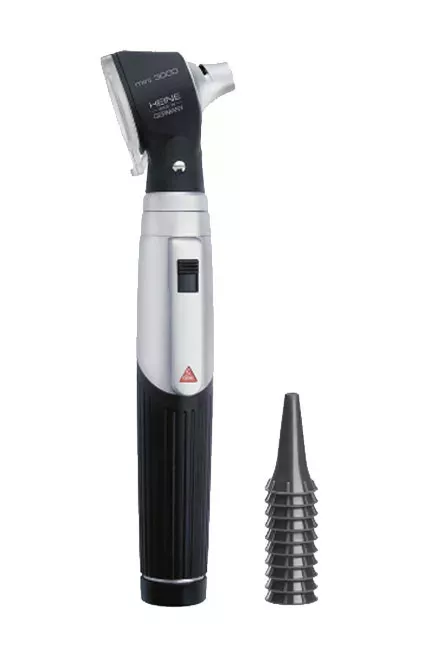Отоскоп HEINE Mini 3000 (голова); рукоятка Mini 3000 батареечная; воронки, арт. D-001.70.210