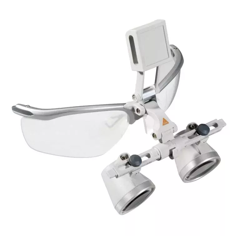 Лупа бинокулярная HEINE HR 2,5х-520 с креплением i-View для шлема Professional L с защитным щитком, арт. C-000.32.587