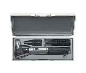Отоскоп HEINE Mini 3000 F.O. (голова), рукоятка Mini 3000 батареечная; воронки; кейс, арт. D-851.10.021