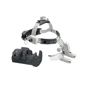 Осветитель налобный HEINE ML4 LED; лупа бинокулярная HRP 3.5x-420 с щитком S-Guard; шлем Professional L; 2 заряжаемых блока mPack UNPLUGGED; трансформатор EN 50 UNPLUGGED, арт. J-008.31.447