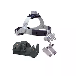 Осветитель налобный HEINE ML4 LED; лупа бинокулярная HRP 3.5x-420; шлем Professional L; 2 заряжаемых блока mPack UNPLUGGED; трансформатор EN 50 UNPLUGGED, арт. J-008.31.460